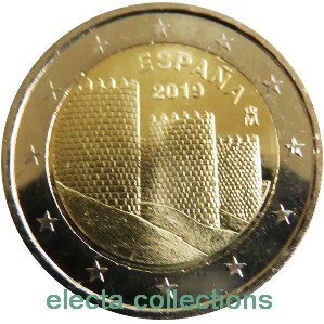 Spain – 2 Euro, The old town of Avila, 2019 (unc)